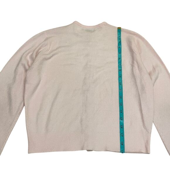 Rare 50's Pandora Orlon Pink Cardigan Sweater | Beads Floral Rhinestones Vintage - Picture 8 of 11